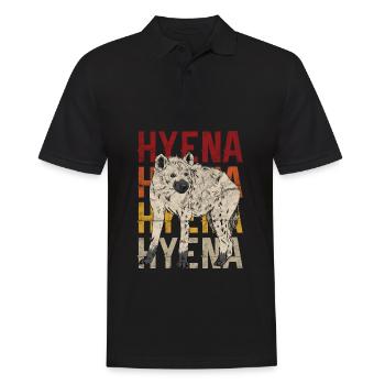 Hyène | rétro - Polo Homme - noir - Devant - Kai (181cm)