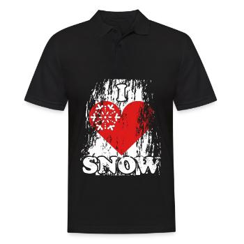 Schnee Liebe Winter Geschenk - Männer Poloshirt - Schwarz - Vorne - Kai (181cm)