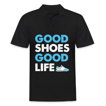 Sneakers shoes sports gift - Men's Polo Shirt - black - Front - Kai (181cm)