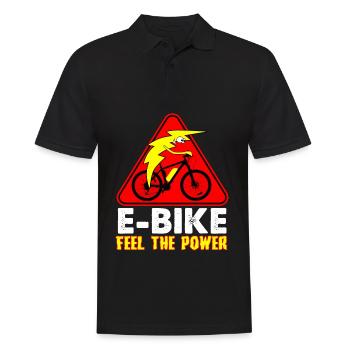Electric bike Ebike - Men's Polo Shirt - black - Front - Kai (181cm)