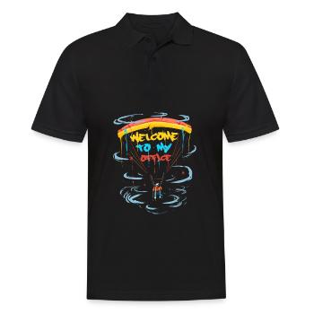 Gleitschirmfliegen Paragleiter - Männer Poloshirt - Schwarz - Vorne - Kai (181cm)