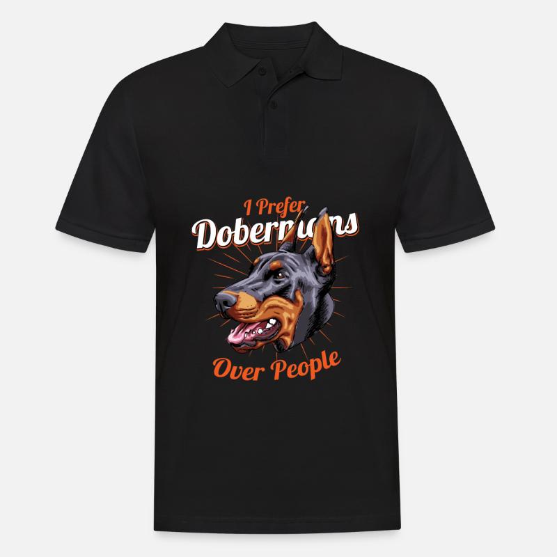 Hund Süß Dobermann - Männer Poloshirt - Schwarz
