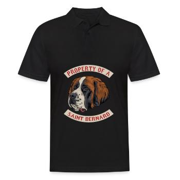 Bernhardiner - Männer Poloshirt - Schwarz - Vorne - Kai (181cm)