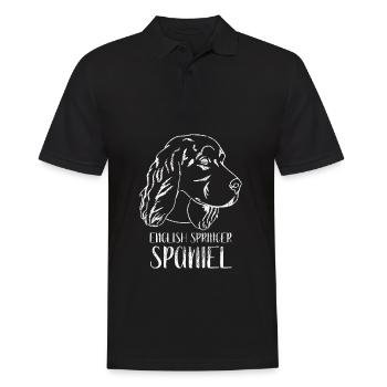 English Springer Spaniel Hütehund - Männer Poloshirt - Schwarz - Vorne - Kai (181cm)