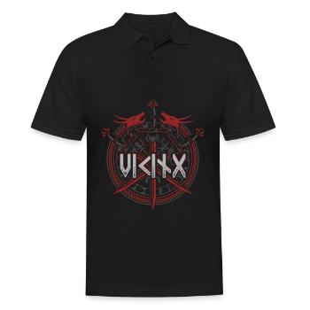 Viking Walhalla Norse mythology - Men's Polo Shirt - black - Front - Kai (181cm)