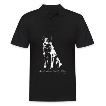 Australian Cattle Dog - Men's Polo Shirt - black - Front - Kai (181cm)