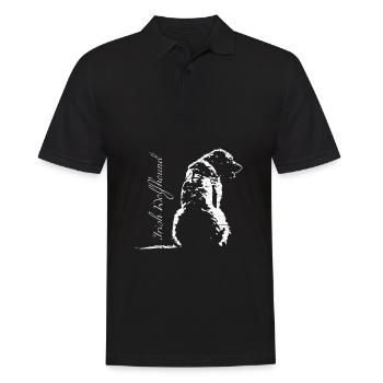 Irish Wolfhound sweet dog puppy - Men's Polo Shirt - black - Front - Kai (181cm)