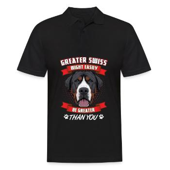 Grand chien suisse Sennenhund grand suisse - Polo Homme - noir - Devant - Kai (181cm)