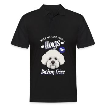 Bichon Frise - Männer Poloshirt - Schwarz - Vorne - Kai (181cm)