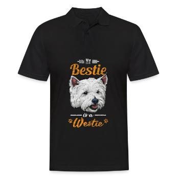 West Highland White Terrier - Männer Poloshirt - Schwarz - Vorne - Kai (181cm)
