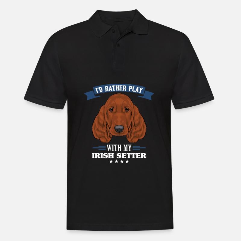 Irish Setter - Männer Poloshirt - Schwarz
