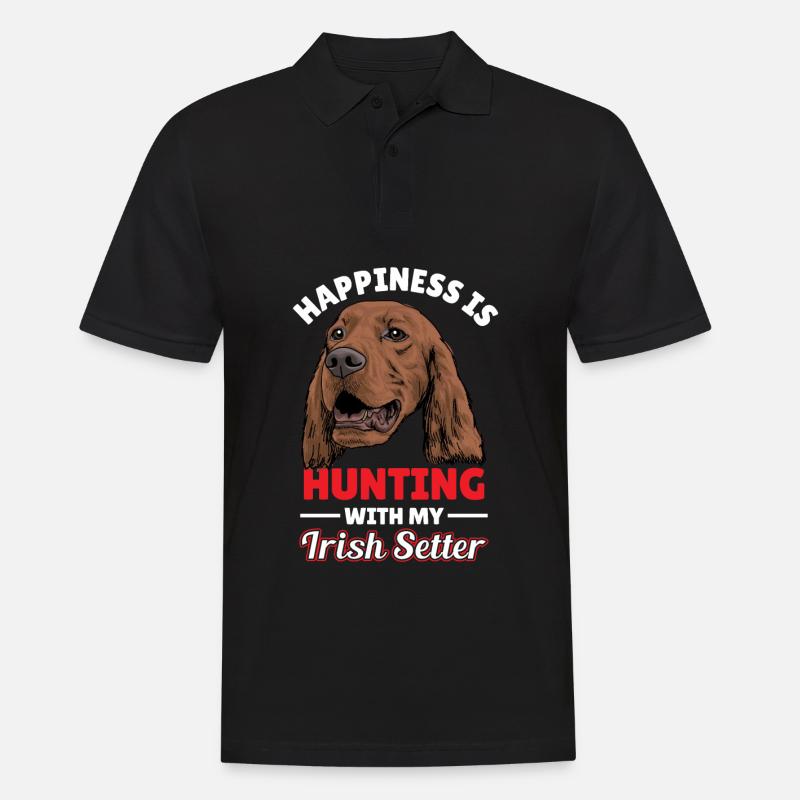 Irish Setter - Männer Poloshirt - Schwarz