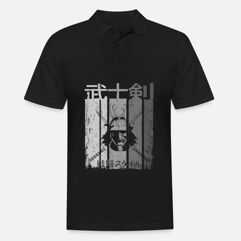 Samurai - Männer Poloshirt - Schwarz