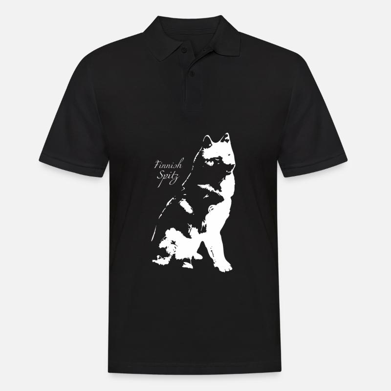 Finnischer Spitz - Männer Poloshirt - Schwarz