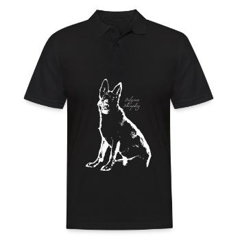 Chien de berger belge - Polo Homme - noir - Devant - Kai (181cm)
