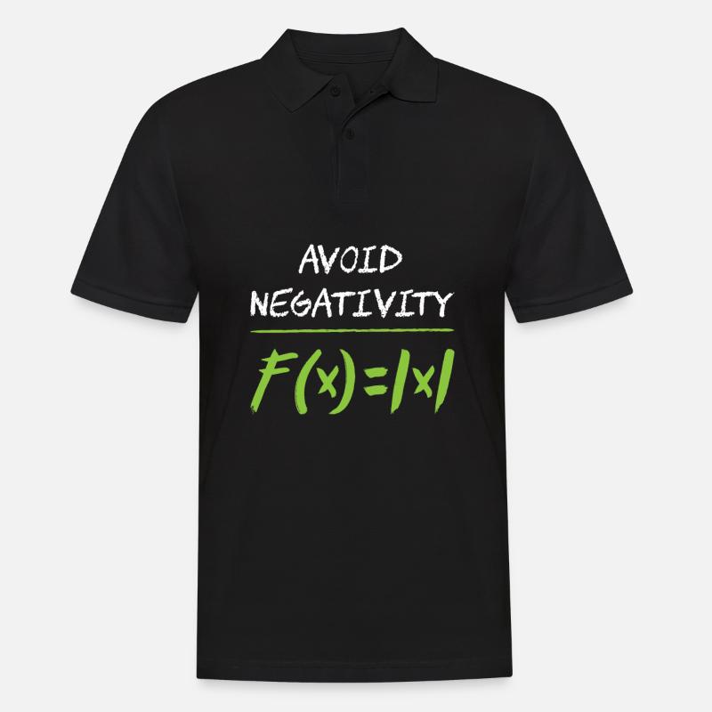Avoid negativity math - Männer Poloshirt - Schwarz