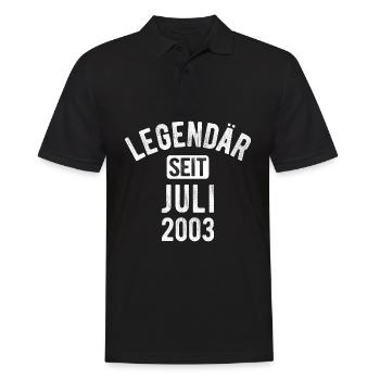 20. Geburtstag Geschenk 20 Jahre Legendär seit Jul - Männer Poloshirt - Schwarz - Vorne - Kai (181cm)