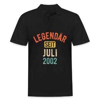 20. Geburtstag Geschenk 20 Jahre Legendär seit Jul - Männer Poloshirt - Schwarz - Vorne - Kai (181cm)