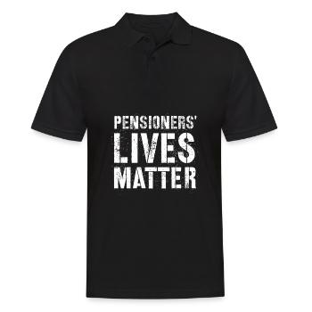 The life of retirees is important to pensioners - Men's Polo Shirt - black - Front - Kai (181cm)