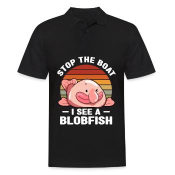 Blobfisch | Fische Aquaristik Blobfische Geschenke - Männer Poloshirt - Schwarz - Vorne - Kai (181cm)
