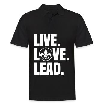 Pfadfinderleiter | Pfadfinder Scouting Geschenk - Männer Poloshirt - Schwarz - Vorne - Kai (181cm)