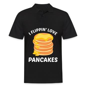 Pfannenkuchen - Männer Poloshirt - Schwarz - Vorne - Kai (181cm)