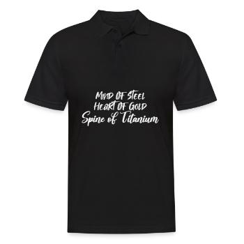 Scoliosis Warrior Funny Scoliosis Surgery Recovery - Polo Homme - noir - Devant - Kai (181cm)