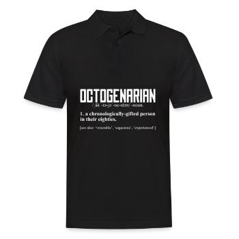 80ème anniversaire Octogénaire - Polo Homme - noir - Devant - Kai (181cm)