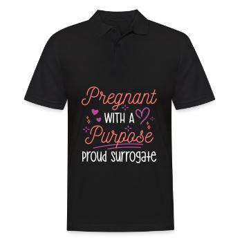 Surrogate Pregnant IVF Infertility - Men's Polo Shirt - black - Front - Kai (181cm)