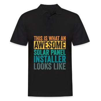 Solar Panel Installer - Men's Polo Shirt - black - Front - Kai (181cm)