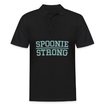 Spoonie Starke Lupus-Kriegerin - Männer Poloshirt - Schwarz - Vorne - Kai (181cm)
