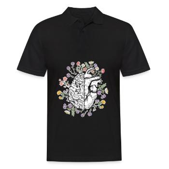 Tête et cœur Anatomie du cerveau - Polo Homme - noir - Devant - Kai (181cm)