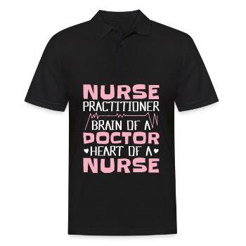 Nurse Practitioner - Men's Polo Shirt - black - Front - Kai (181cm)