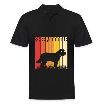 Doodle Mom Sheepadoodle - Men's Polo Shirt - black - Front - Kai (181cm)