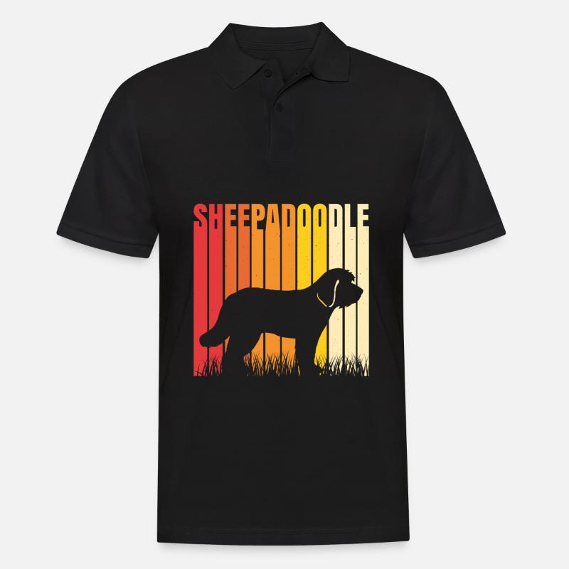 Doodle Mom Sheepadoodle - Men's Polo Shirt - black