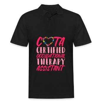 COTA Certified Occupational Therapy Assistant - Men's Polo Shirt - black - Front - Kai (181cm)