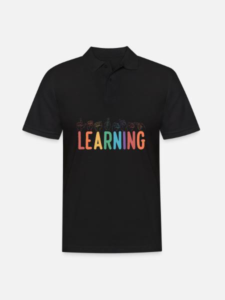 American Sign Language ASL Teacher - Men's Polo Shirt - black