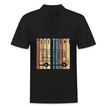 Camion alimentaire vintage - Polo Homme - noir - Devant - Kai (181cm)