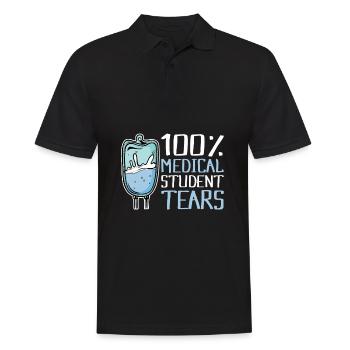 Tränen der Medizinstudenten - Männer Poloshirt - Schwarz - Vorne - Kai (181cm)