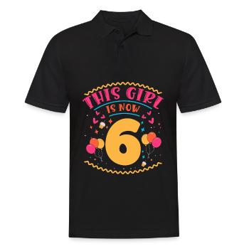 Cette fille a maintenant 6 | Thème Cupcake - Polo Homme - noir - Devant - Kai (181cm)