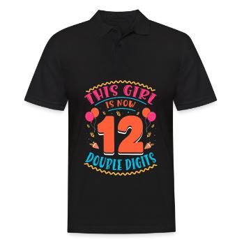 This Girl Is Now 12 | Cupcake Themed - Men's Polo Shirt - black - Front - Kai (181cm)