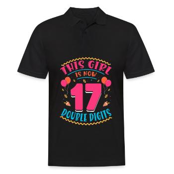 Cette fille a maintenant 17 | Thème Cupcake - Polo Homme - noir - Devant - Kai (181cm)
