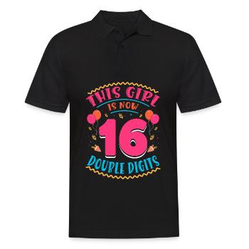 Cette fille a maintenant 16 | Thème Cupcake - Polo Homme - noir - Devant - Kai (181cm)