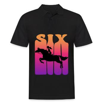 Cavalière, j’ai 6 ans, 6. - Polo Homme - noir - Devant - Kai (181cm)