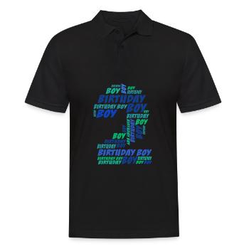 Anniversaire Garçon 2ème anniversaire | Garçons - Polo Homme - noir - Devant - Kai (181cm)