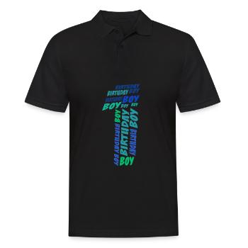 Geburtstag Junge 1. Geburtstag | Jungen - Männer Poloshirt - Schwarz - Vorne - Kai (181cm)
