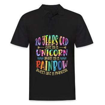 20 Jahre Alt Niedlich Wie Ein Einhorn Hell Wie - Männer Poloshirt - Schwarz - Vorne - Kai (181cm)