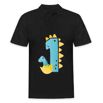 1er anniversaire | | d’anniversaire de dinosaure - Polo Homme - noir - Devant - Kai (181cm)