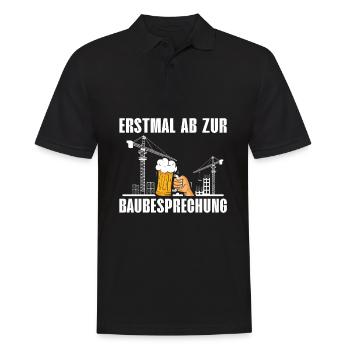 FIRST OFF TO THE BAUBESPRENCHUNG beer lovers - Men's Polo Shirt - black - Front - Kai (181cm)