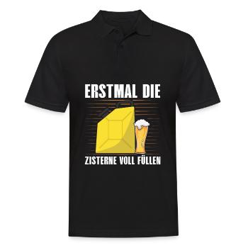 REMPLISSEZ D’ABORD LES AMATEURS DE BIÈRE DE CITERNE - Polo Homme - noir - Devant - Kai (181cm)